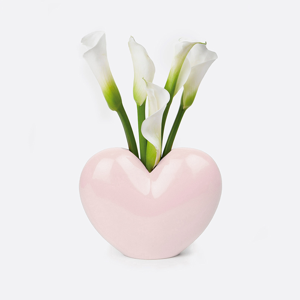 Ваза для цветов love, 15,5 см, светло-розовая