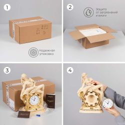 Часы настольные Колесо Фортуны Айвори