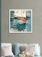 Картина на подрамнике в раме 43*43 см