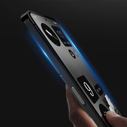 Защитное стекло с отверстием под фронтальную камеру для Nothing CMF Phone 1, тонкие черные рамками и олеофобное покрытие, G-Rhino