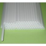 Трубочка полимерная для шаров, флагштоков и сахарной ваты БЕЛАЯ, 100 шт.