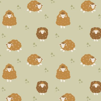 Овцы на зеленом фоне