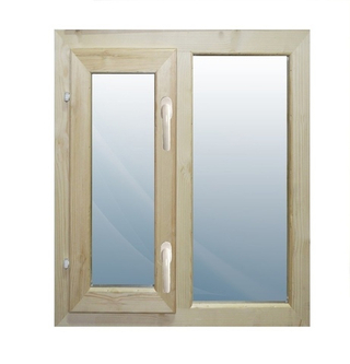 Окно 0,8х1,2 м двойное остекление 2-секционное с одной открывающейся створкой (левое)