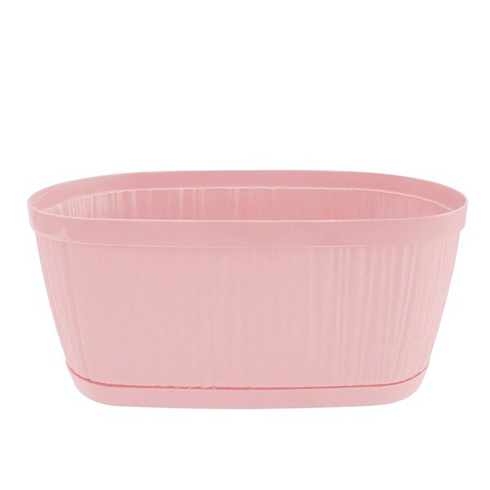 Горшок для цветов InGreen BARCELONA ORCHID 2,7л, 275х145мм овальный, розовый перламутровый