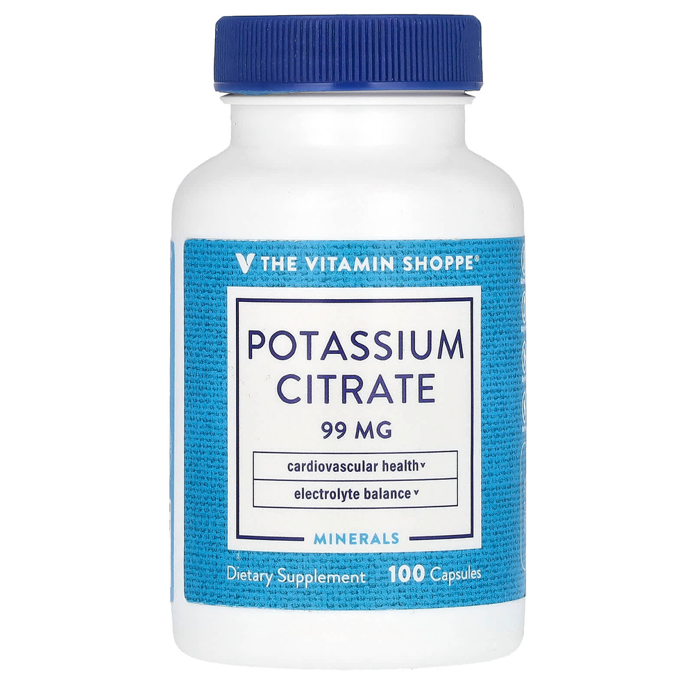 The Vitamin Shoppe, цитрат калия, 99 мг, 100 капсул