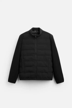 ZARA КУРТКА С ЛЕГКИМ НАПОЛНИТЕЛЕМ, ЧЕРНЫЙ
