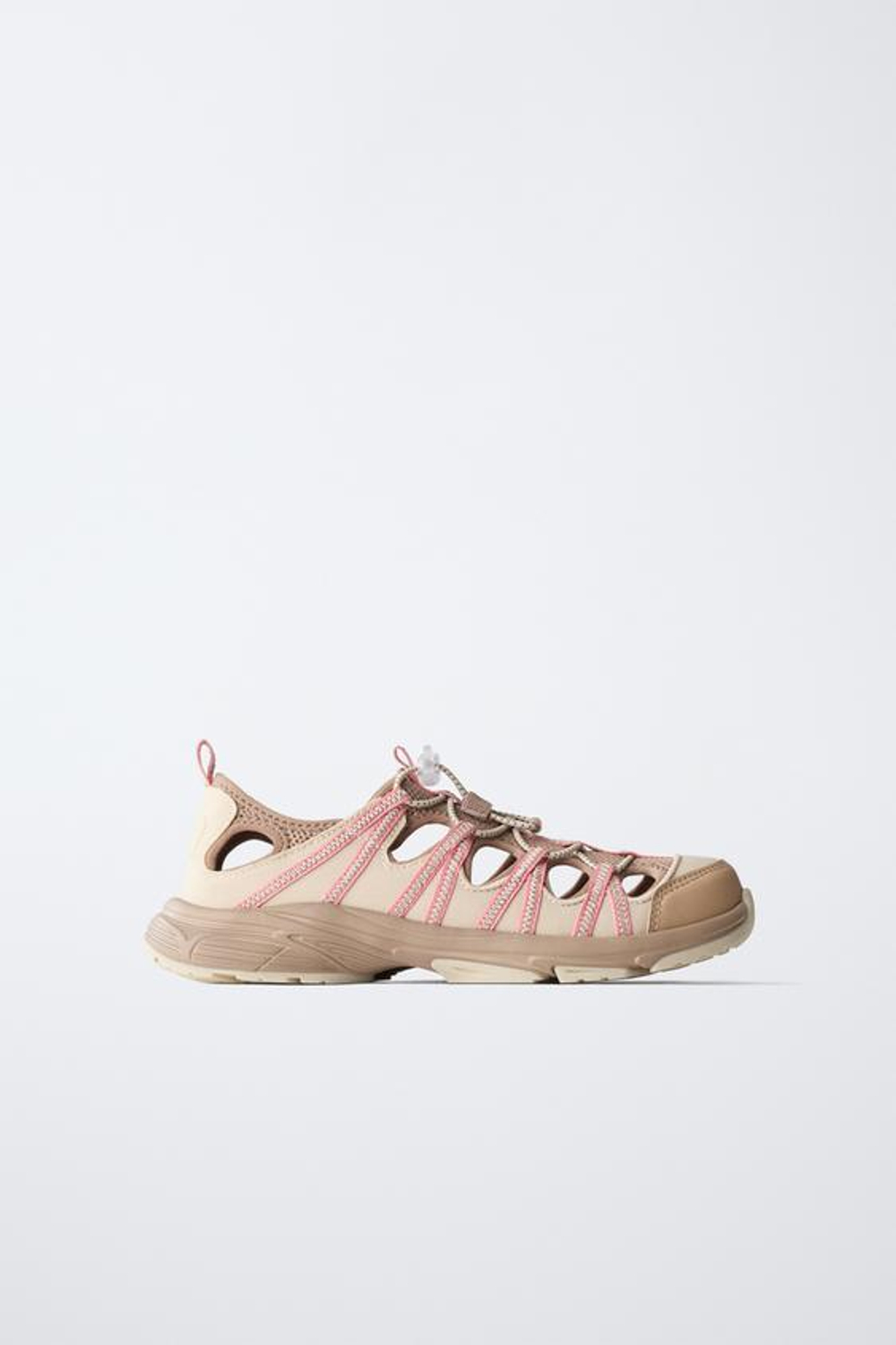 ZARA КРОССОВКИ С ВЫРЕЗАМИ, РОЗОВЫЙ