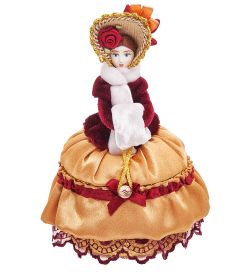 Народные промыслы RK-734/ 2 Кукла-шкатулка «Дама с муфтой»
