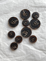 Пуговицы СЛ коричневые на прокол
