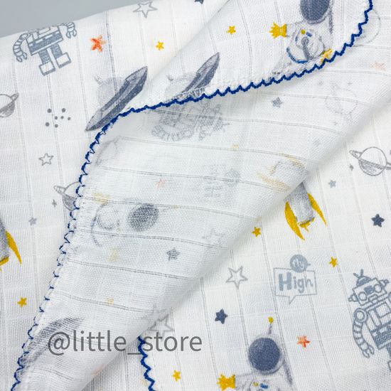 Пеленка муслиновая "Космонавты"