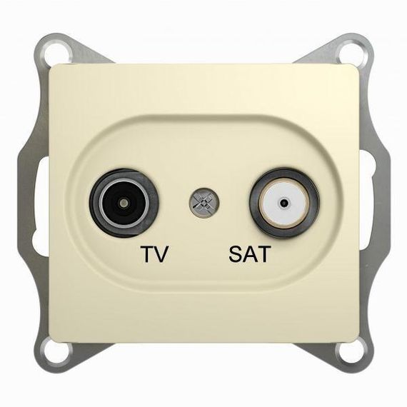 ТВ-розетка оконечная TV/SAT Schneider Electric Glossa бежевая GSL000297