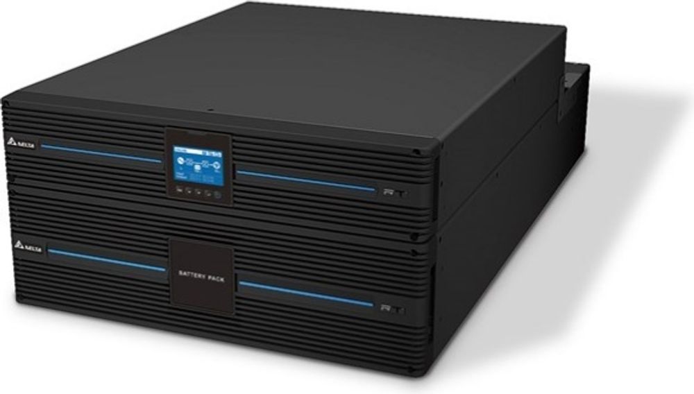 Delta Electronics RT 5kVA 1:1 230V PF unity default charging current 1A inbuilt 16x7Ah batteries with MBB