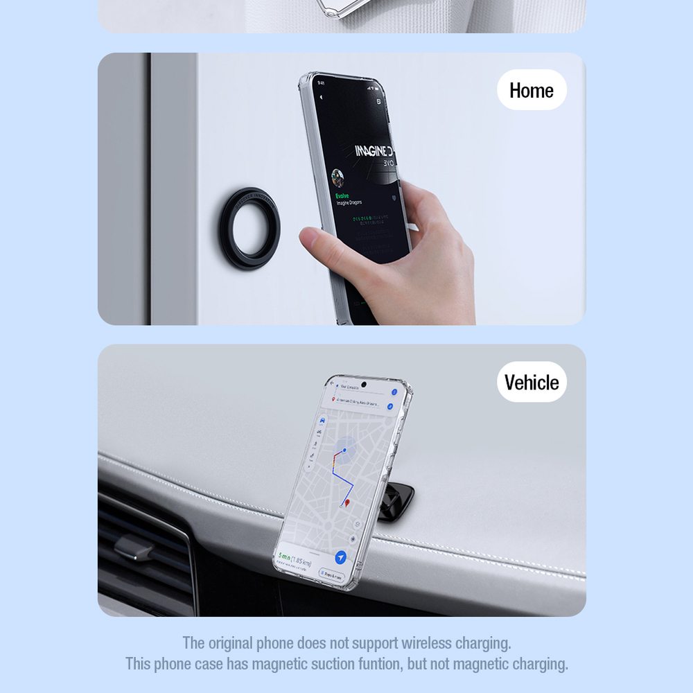 Прозрачный чехол от Nillkin для Samsung Galaxy A55, c встроенным круглым магнитом, серия Nature TPU Pro Magnetic Case