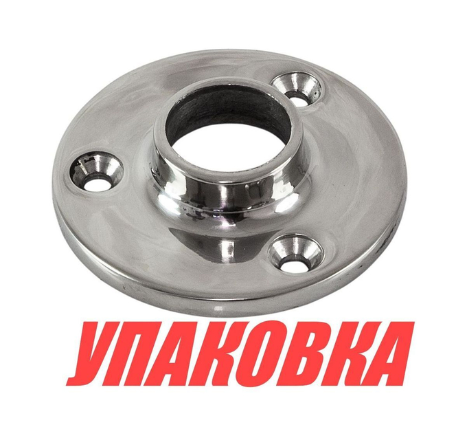 Основание стойки леера 1 (25.4 мм), 90 град, круглое под сварку (упаковка из 10 шт.)