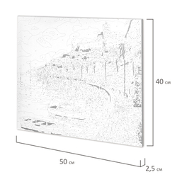 Картина по номерам 40х50 см, ОСТРОВ СОКРОВИЩ "Набережная", на подрамнике, акриловые краски, 3 кисти, 662463