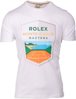 Мужская теннисная футболка Monte-Carlo Rolex Masters Logo Print T-Shirt - white