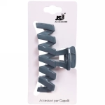 Заколка-краб для волос на блистере «Magic Gloss», зигзаг, микс 6 цветов, 9,8см