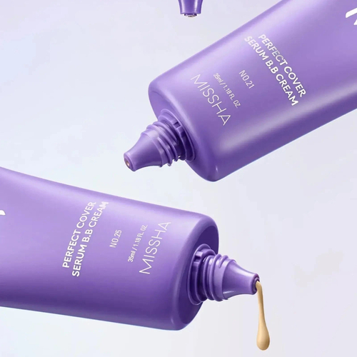 Missha M Perfect Cover Serum BB Cream, SPF50+/PA++++ тон 21 тональный BB крем с антивозрастной сывороткой для сияния кожи