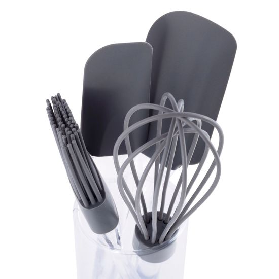 Набор силиконовых кухонных принадлежностей Kamille КМ-7509 (4 предмета: кисточка, венчик, 2 лопатки)