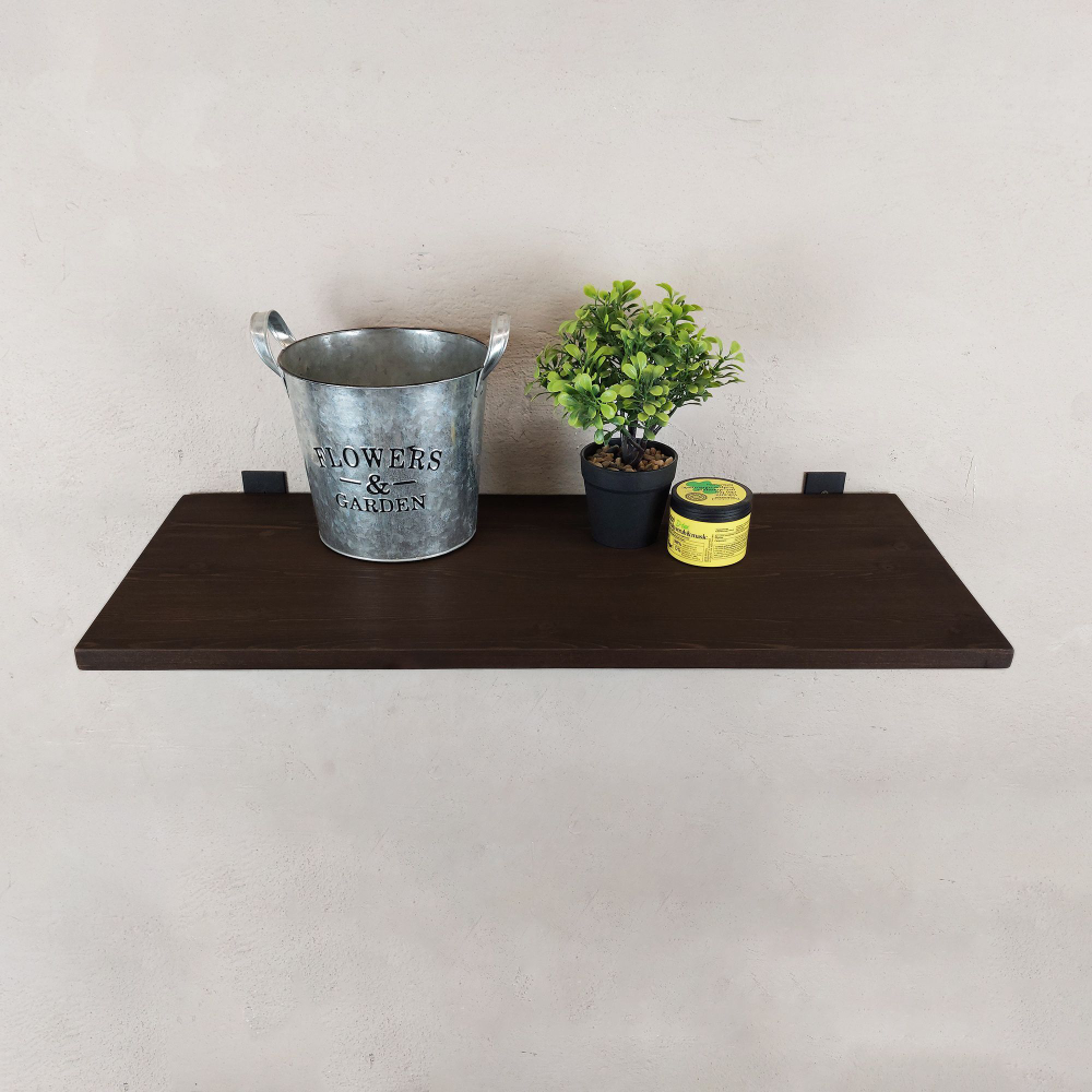 Настенные полки из натурального дерева в стиле Лофт