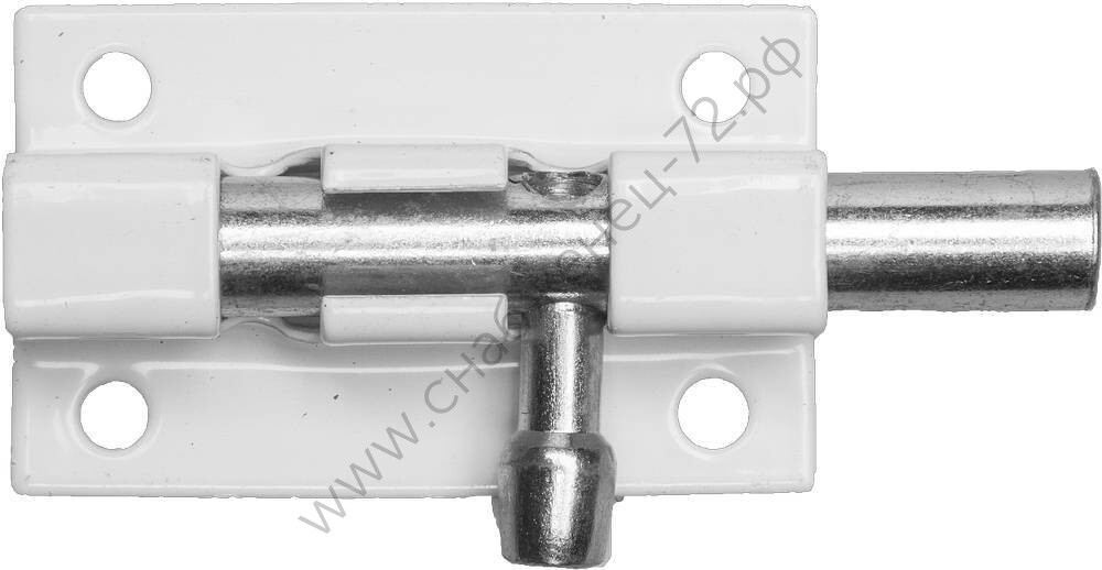 ШП-40 БЦ для окон и мебели, 40 мм, цвет белый/цинк, накладная задвижка (37751-40)