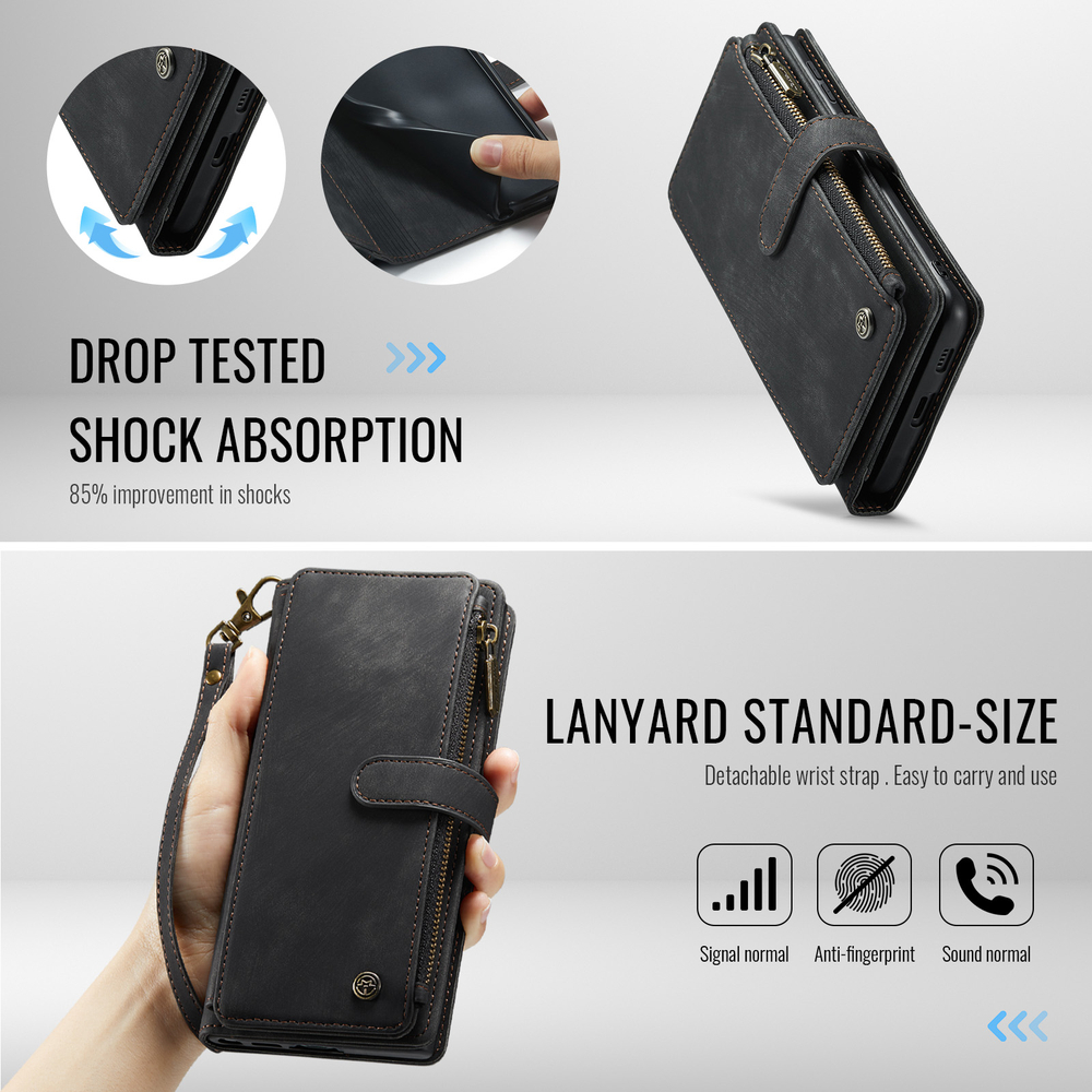 Многофункциональный чехол-кошелек CaseMe 3 in 1 Matte Wallet для Samsung Galaxy S26
