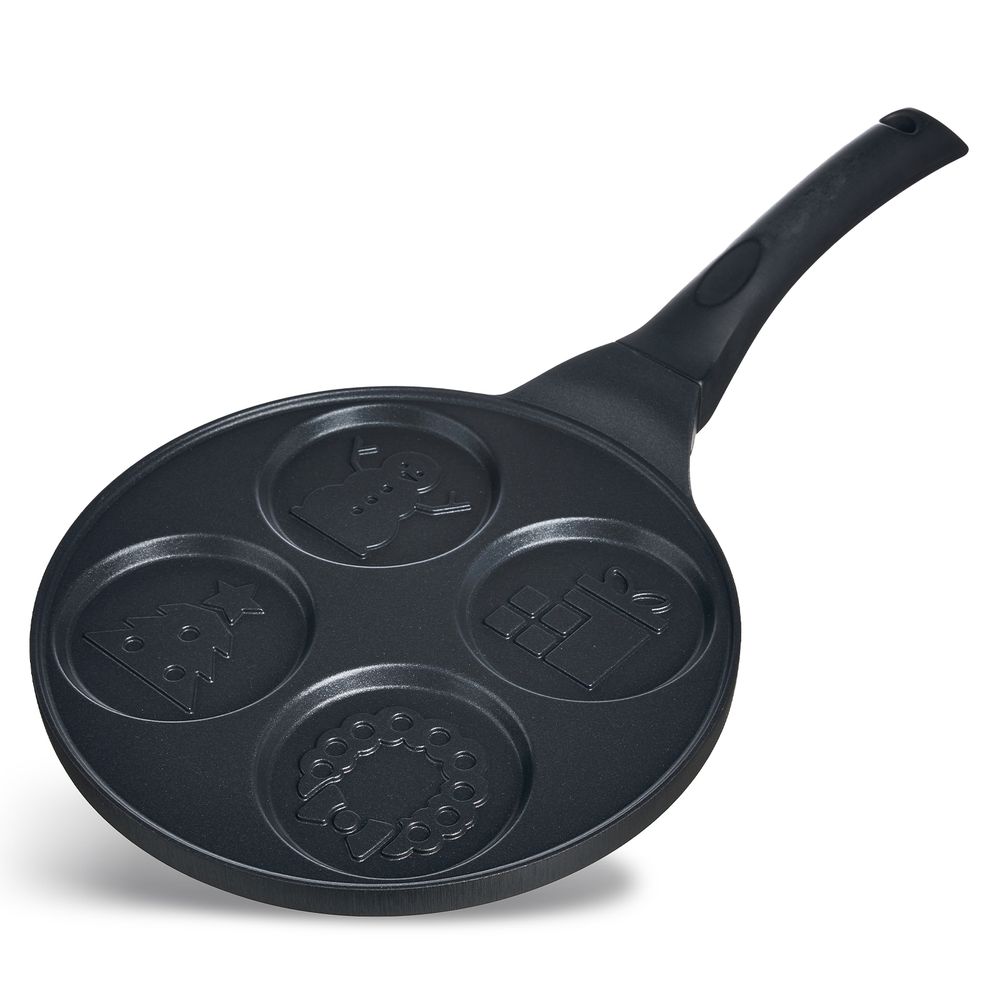 СКОВОРОДА AGNESS "ЗИМНЯЯ ЗАБАВА" ДЛЯ ОЛАДИЙ С АНТИПРИГАР.ПОКРЫТИЕМ ДИАМЕТР=21.5 СМ.