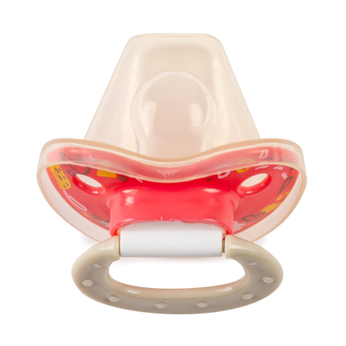 Соска-пустышка с футляром силиконовая адаптированной формы 1 шт. ПОМА с 4 месяцев, розовый