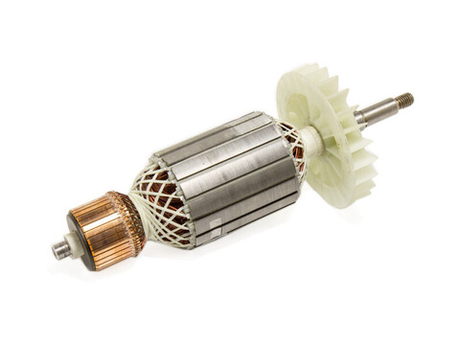 Ротор (якорь) для угловой шлифовальной машини Интерскол УШМ-2000 L-215 mm, D-54 mm, резьба M8х1,25 mm