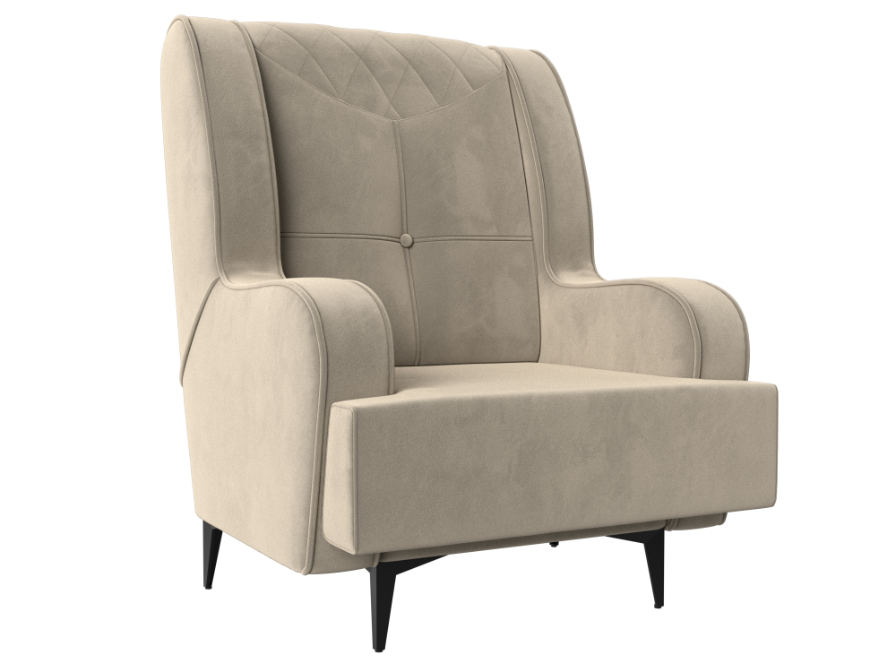 Кресло Неаполь, Бежевый, Микровельвет, 111960