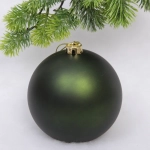 Новогодний шар 15 см «Матовый», изумруд