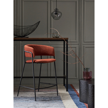 Стул полубарный Bergenson Bjorn Helning, букле, терракота