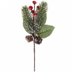 Ветка хвойная «Зимняя яблоня» 21 см