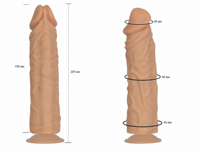 ФАЛЛОИМИТАТОР НА ПРИСОСКЕ ГЕЛЕВЫЙ 100500RU