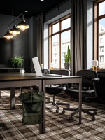 Письменный стол - IKEA IDÅSEN, 140х70 см, темно-серый/черный, ИДОСЕН ИКЕА