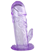 Гелевая насадка с коготком и шипами - 13 см. (Цвет: фиолетовый)