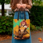 Сумка шоппер с принтом Genshin Impact