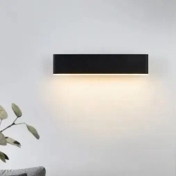 Светодиодный настенный светильник, трехцветный с затемнением, черный, крепежные винты