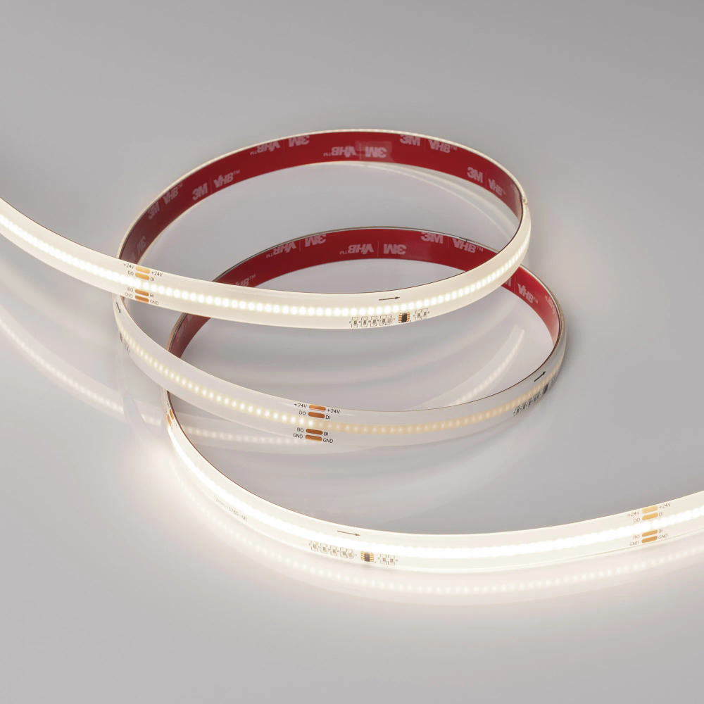 Светодиодная лента герметичная SPI-COB-SE-X378-12mm 24V Day4000-PX63-BPT (7 W/m, IP65, 5m) (Arlight, бегущий огонь) 041388