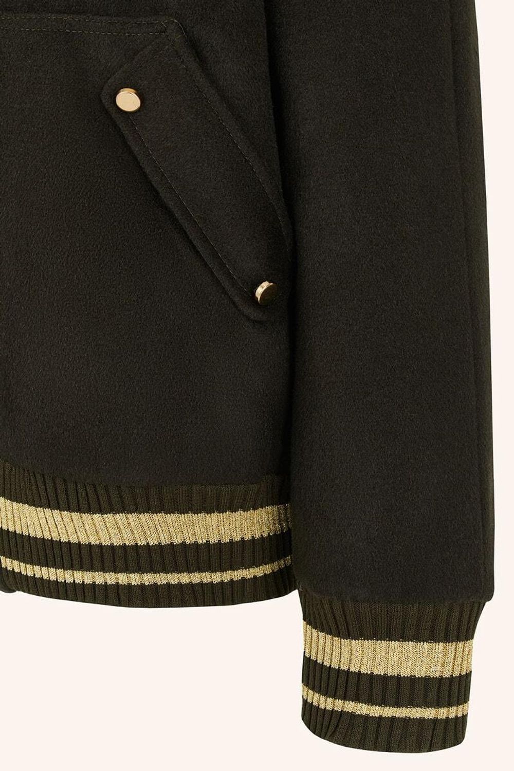 Бомбер темно-оливковый шерсть