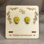 Серьги с ювелирной смолой Лампа