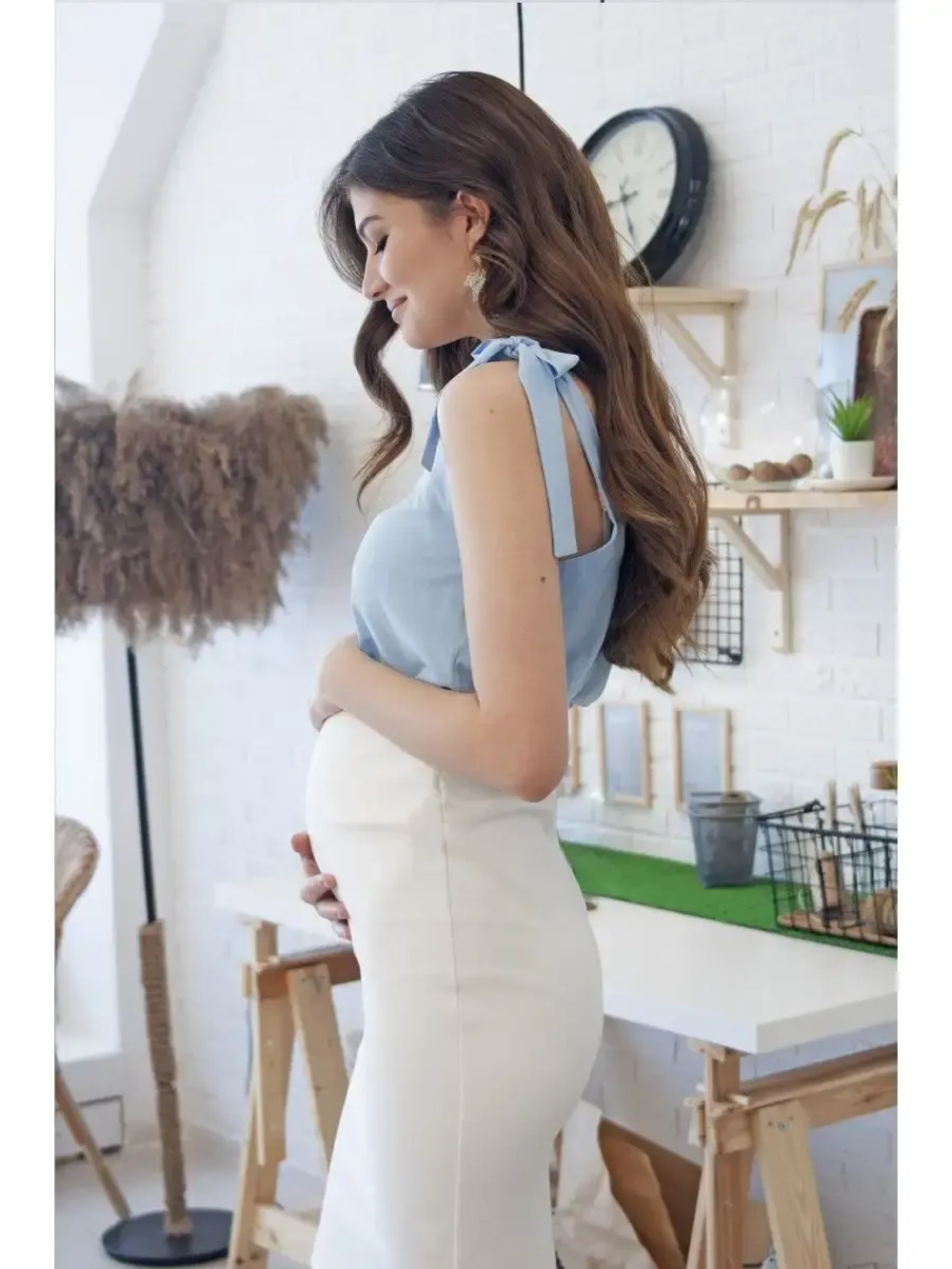 Юбка для беременных миди