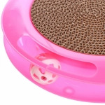 Игрушка для кошек интерактивная с пружинкой перышками «ЛАПКИБум», цвет розовый, 36*25см