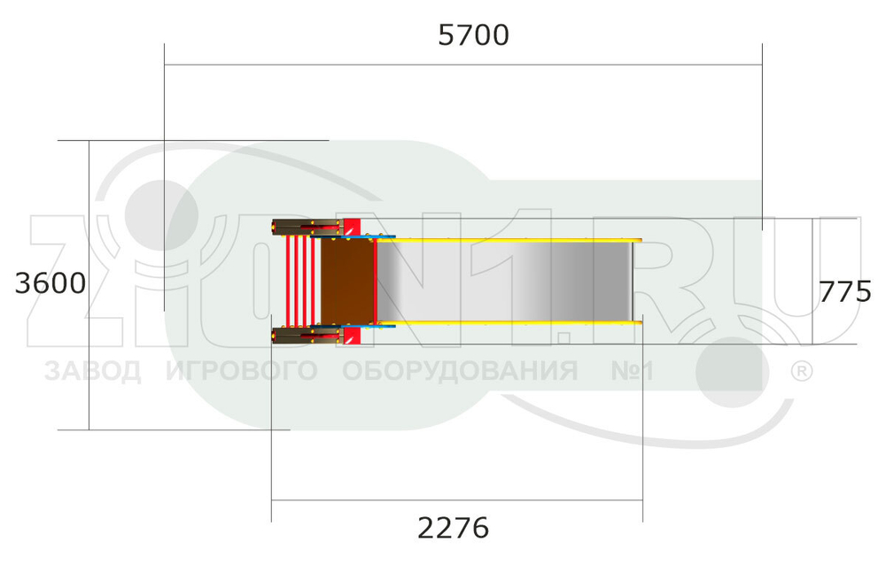 Детская горка «Волна H=950»
