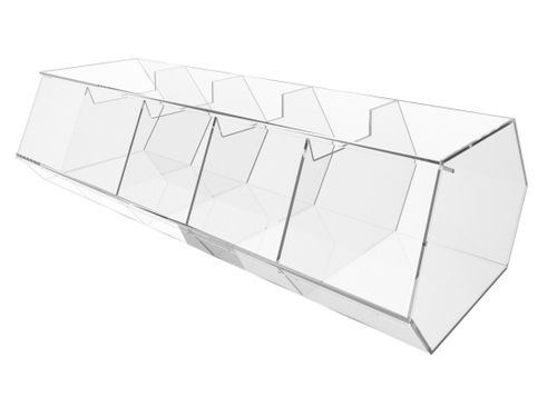 Диспенсер витрина для снеков с единой крышкой на 5 ячеек