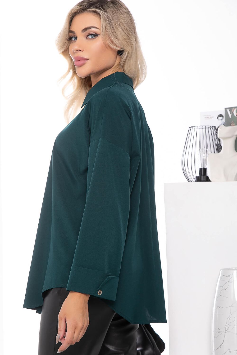 Рубашка "Каталина" (изумруд) Б7706 LT Collection