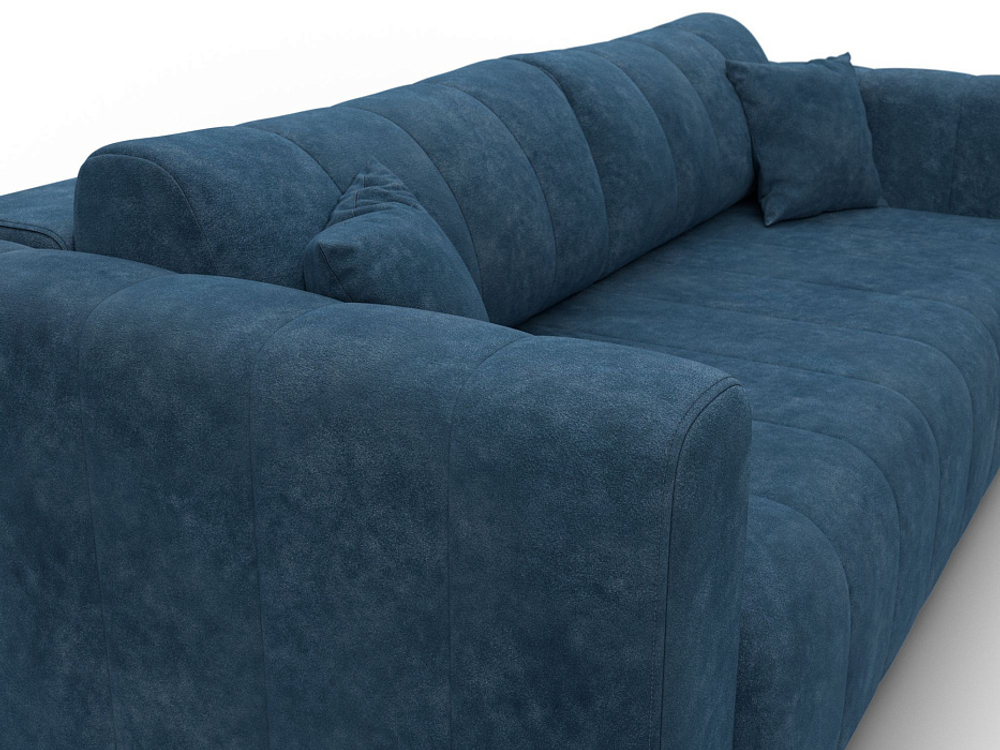 Диван прямой Лига-062 НПБ ВЕЛЮР BRUT 11 синий