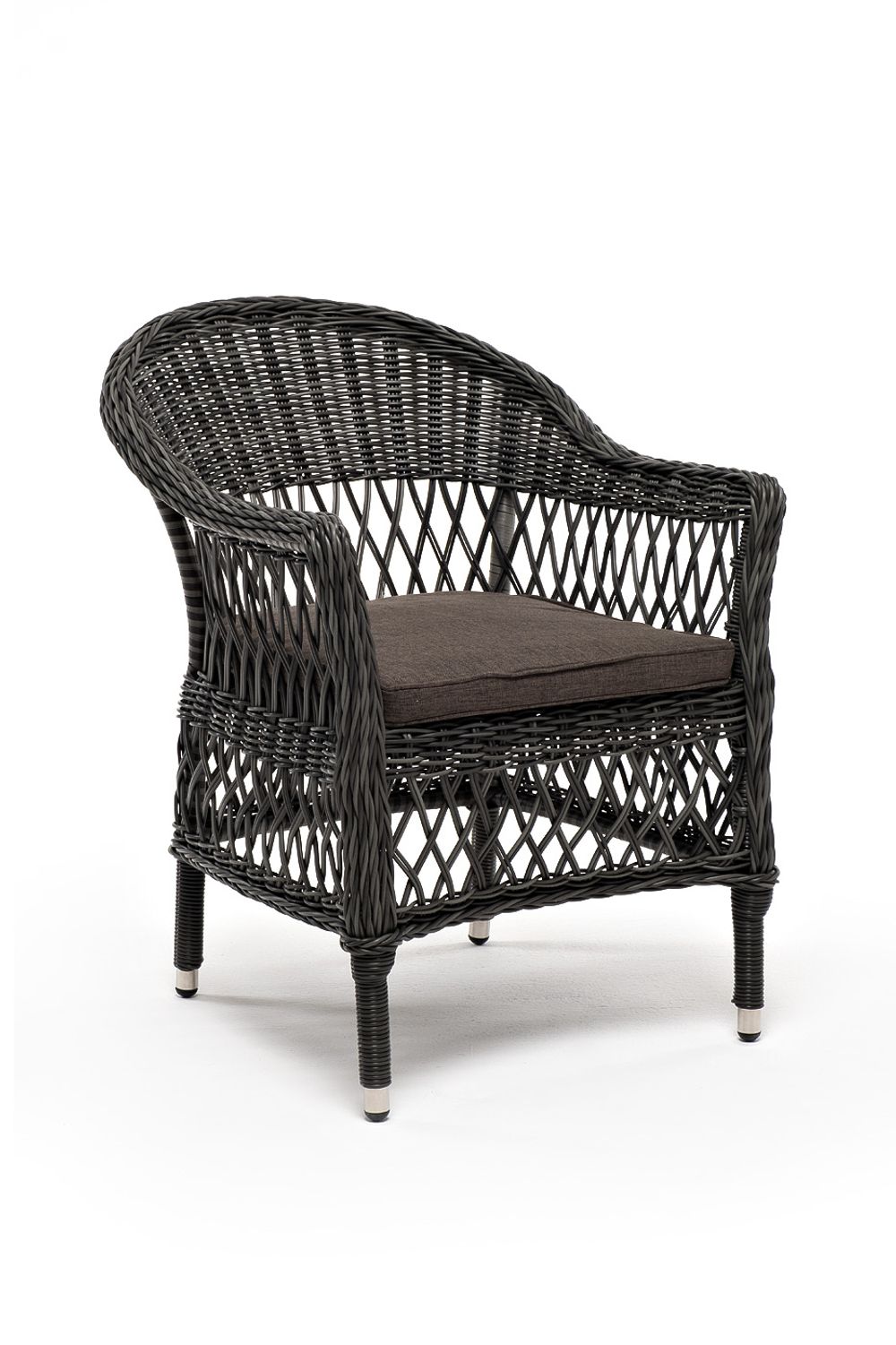 "Сицилия" плетеный стул из искусственного ротанга, цвет графит