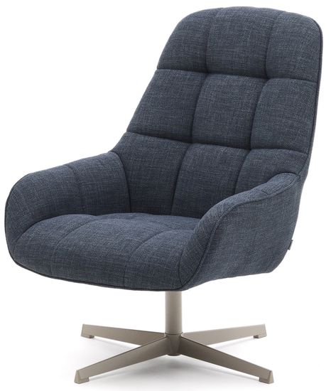 Вращающееся кресло Jaspe синего цвета с серым металлом Испания La Forma