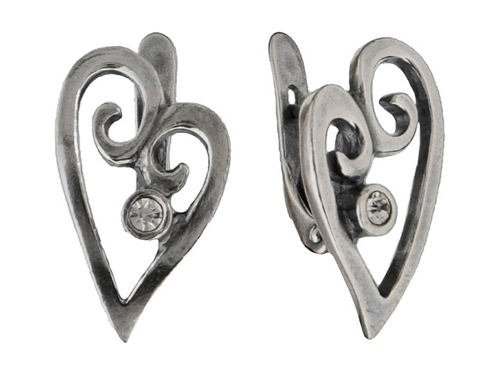"Йордал" серьги в серебряном покрытии из коллекции "Скажи о любви" от Jenavi с английским замком
